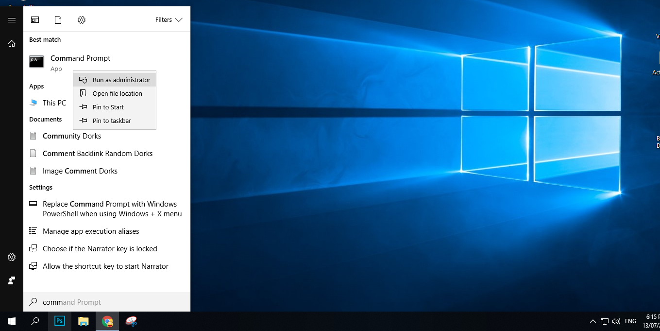 Cómo activar Windows 10 Ejecutar comando como administrador